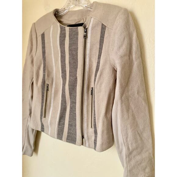 BcBg Max Azria Women's Jacket Size XS Holden Striped Cropped - Picture 4 of 10